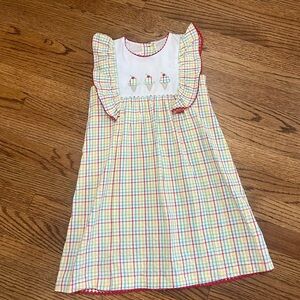 Colorful Plaid Kids Dress